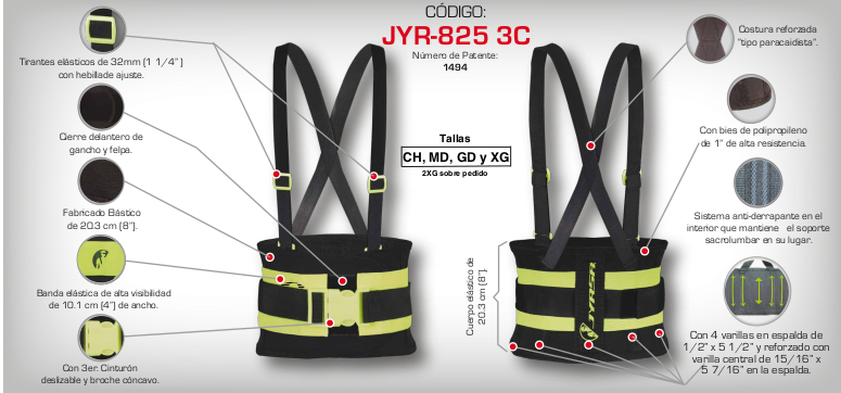 SOPORTE SACROLUMBAR ELASTICO TALLA 2XG 3ER CINTURON VENDING MACHINE
