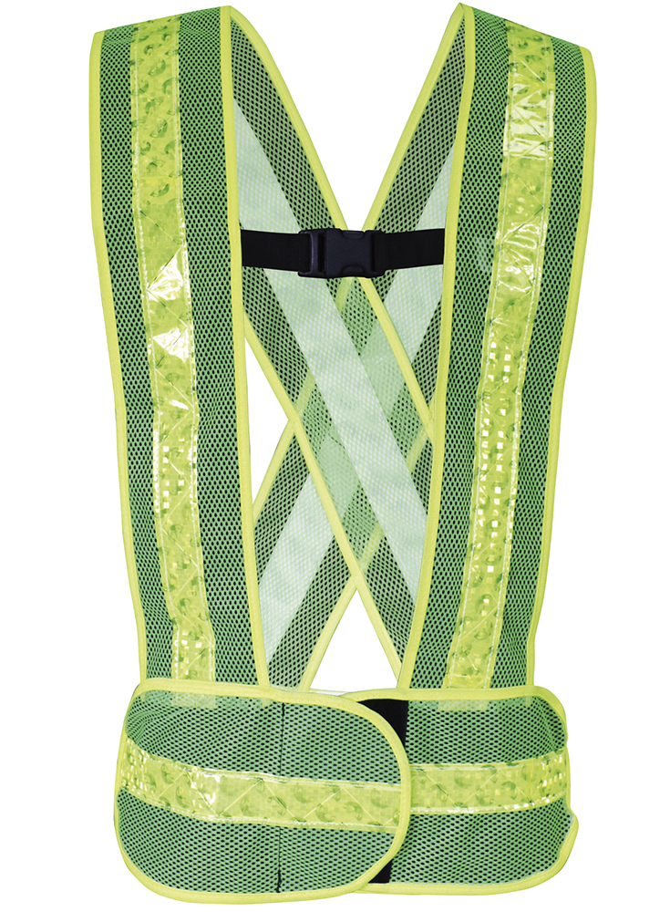 CHALECO TIPO CARRILLERO MALLA VERDE C/REFLEJANTE REF-1010