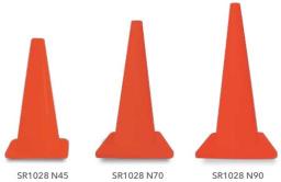 [SR1003-71] CONO DE PVC CON BASE NARANJA 